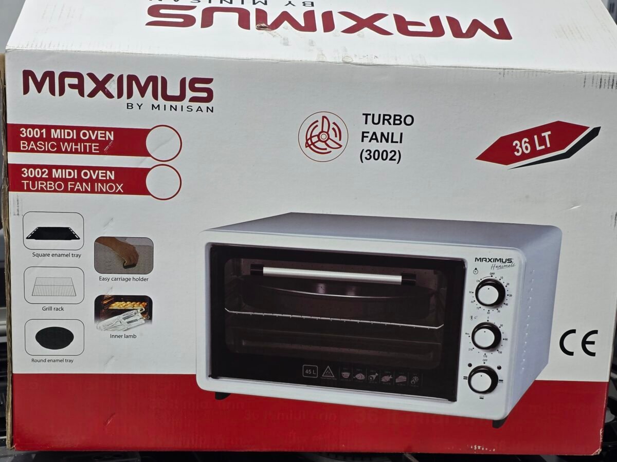 MAXIMUS 36 LT BEYAZ MİDİ FIRIN - Görsel 3
