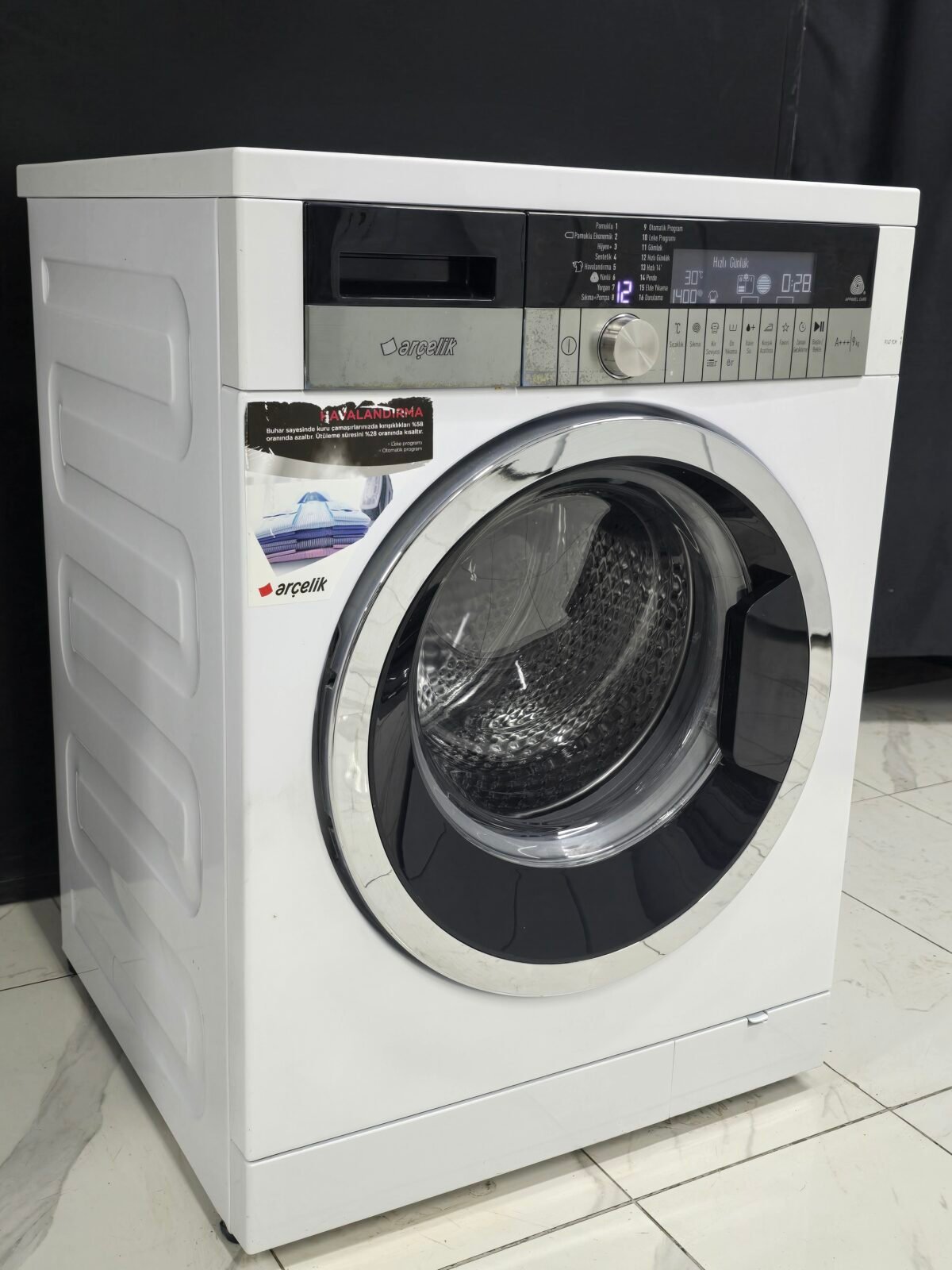 ARÇELİK A+++ PIYANO SERİ 9 KG 1400 DEVİR ÇAMAŞIR MAKİNESİ - Görsel 4