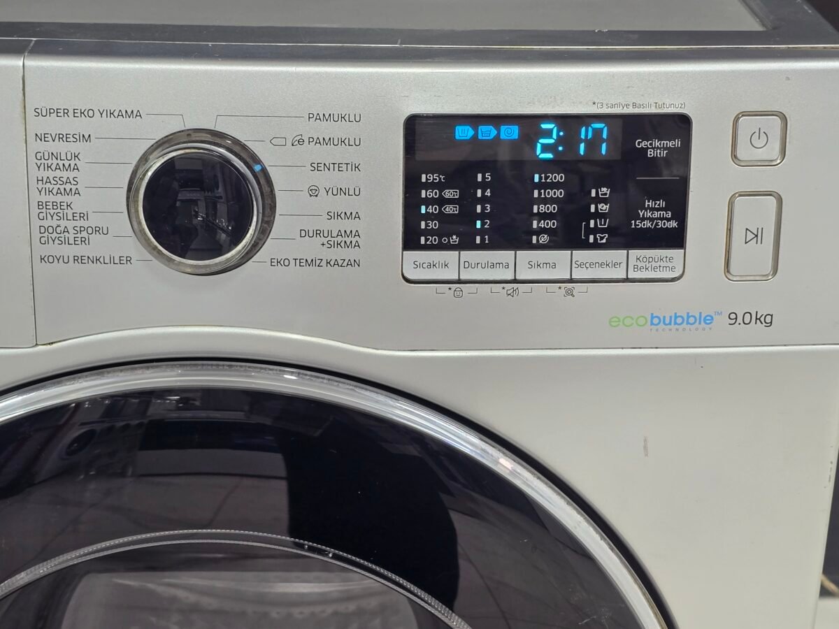 SAMSUNG A+++ GRİ ECO BUBBLE 9 KG 1200 DEVİR ÇAMAŞIR MAKİNESİ - Görsel 2