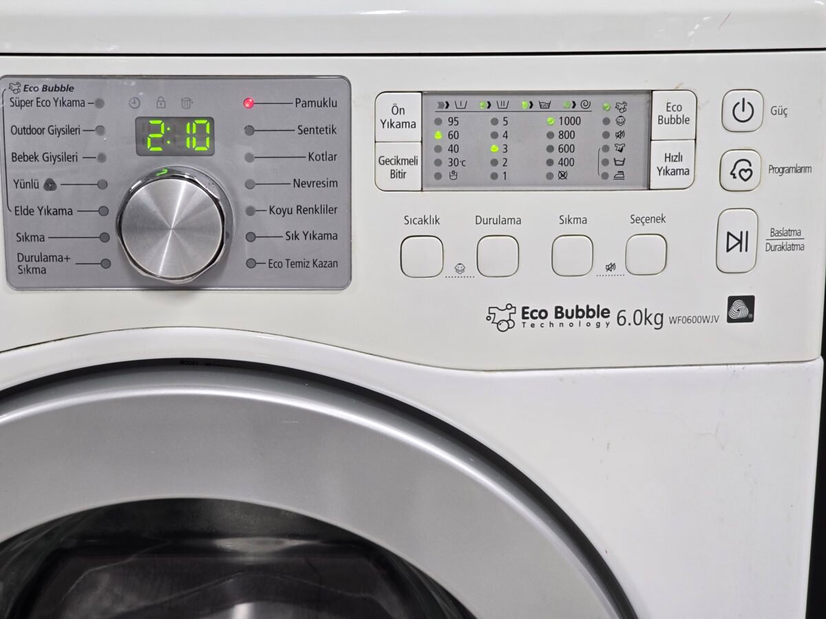 SAMSUNG A+++ ECO BUBBLE 6 KG 1000 DEVİR ÇAMAŞIR MAKİNESİ - Görsel 2