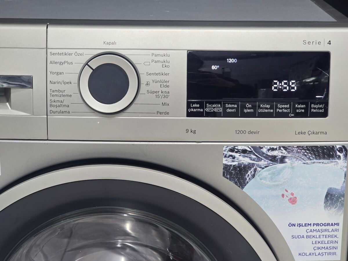 BOSCH SERİ4 INOX A+++ 9 KG 1200 DEVİR ÇAMAŞIR MAKİNESİ - Görsel 2