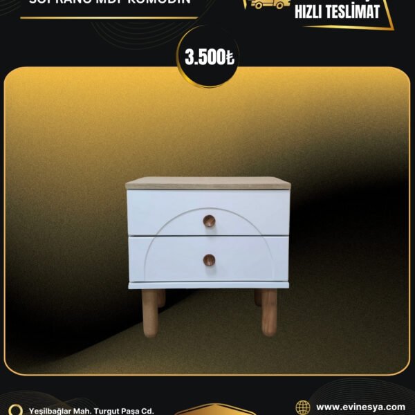 SOPRANO MDF 2 ÇEKMECELİ KOMODİN