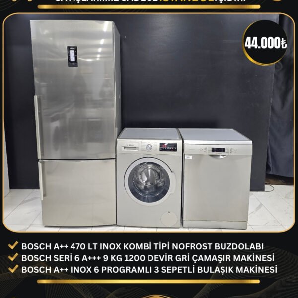 BOSCH A++ INOX 3 LÜ SET