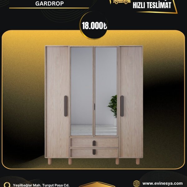 NEWTON MDF 4 KAPAKLI GARDIROP