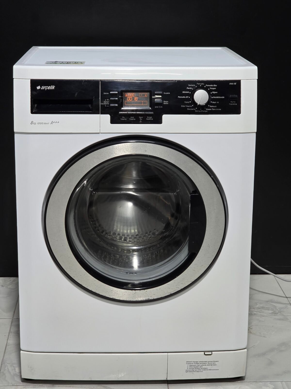 ARÇELİK A+++ 8 KG 1000 DEVİR ÇAMAŞIR MAKİNESİ - Görsel 1