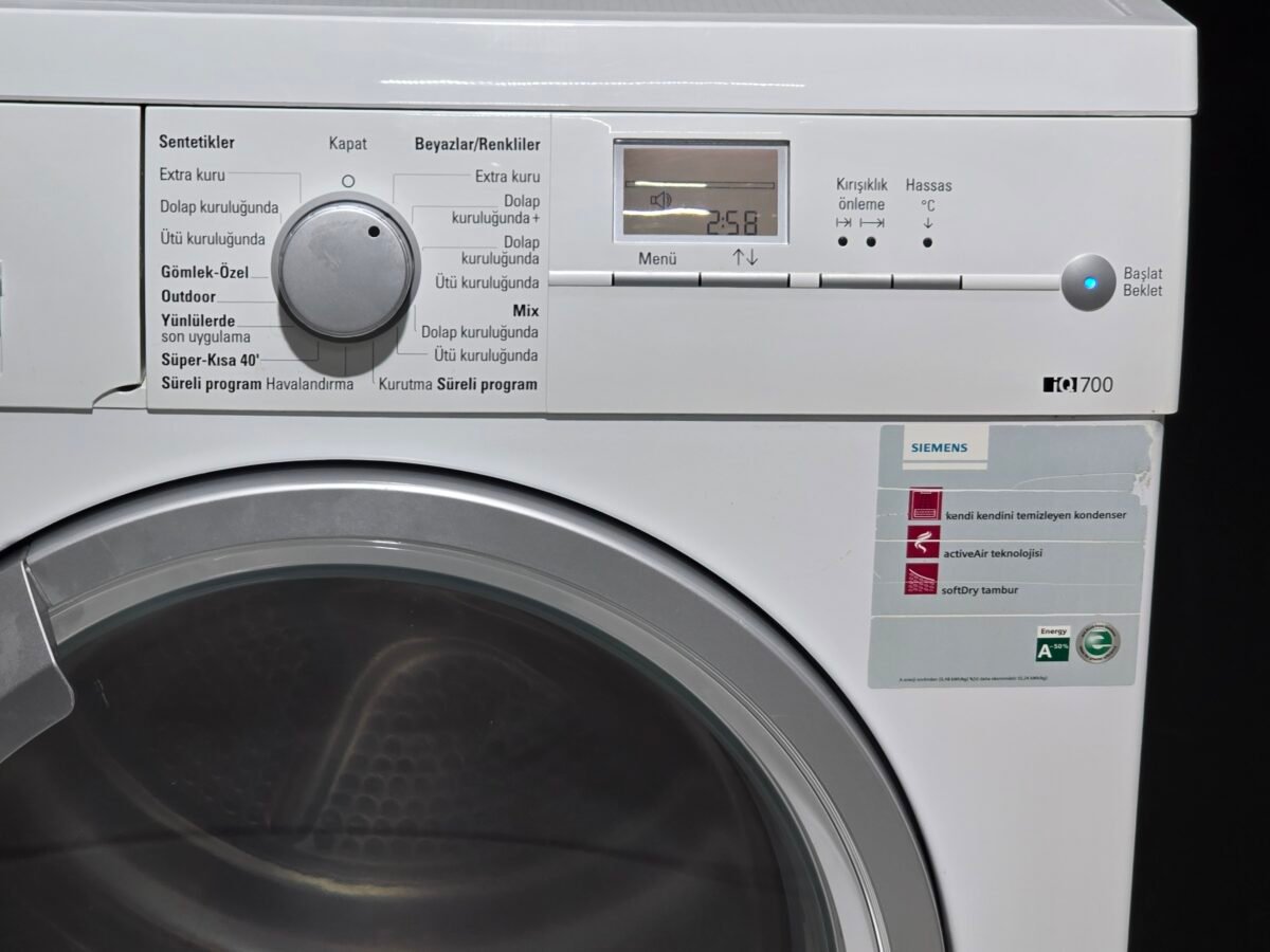 SIEMENS A+ IQ 8 KG YOĞUŞTURMALI KURUTMA MAKİNESİ - Görsel 2