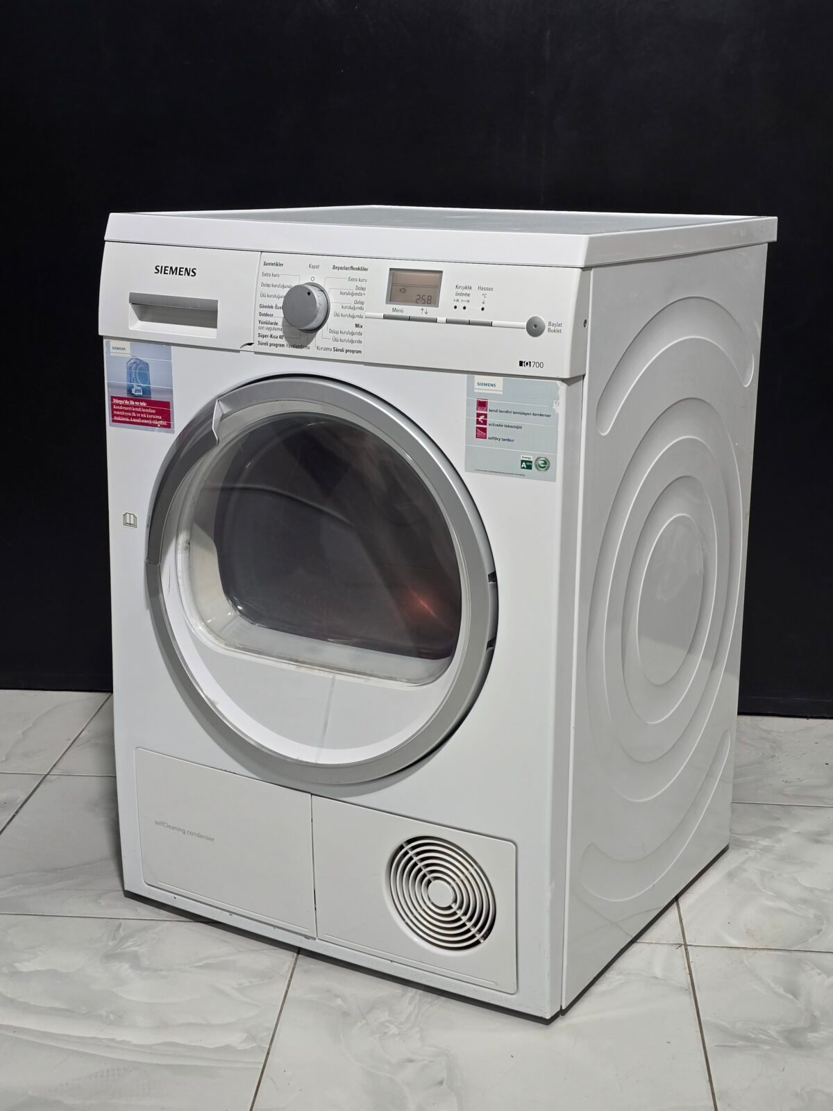 SIEMENS A+ IQ 8 KG YOĞUŞTURMALI KURUTMA MAKİNESİ - Görsel 3