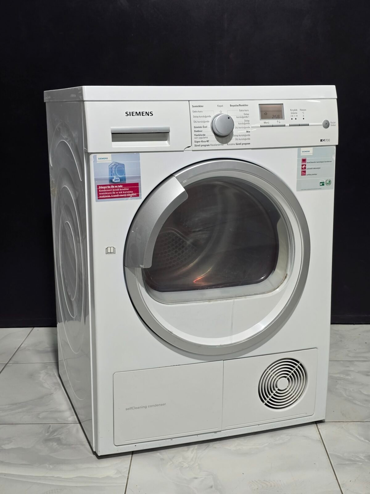 SIEMENS A+ IQ 8 KG YOĞUŞTURMALI KURUTMA MAKİNESİ - Görsel 4