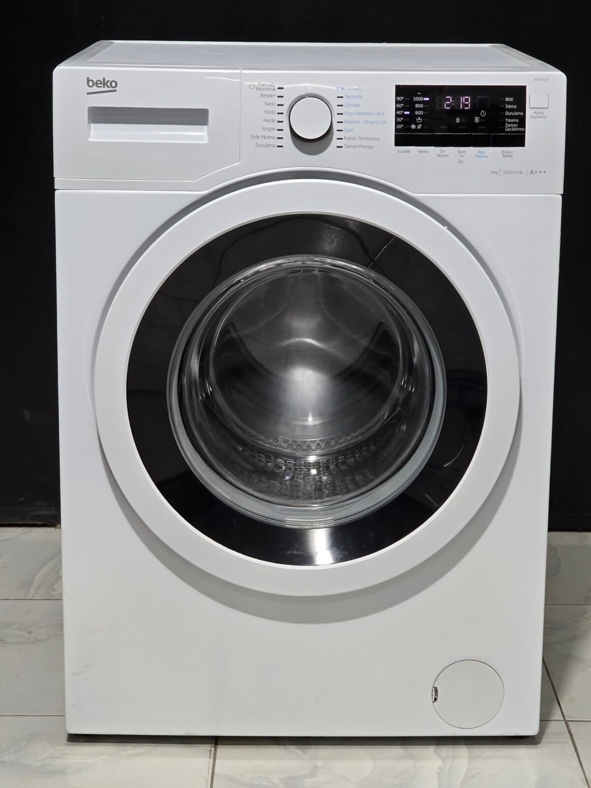 BEKO A+++ 9 KG 1000 DEVİR ÇAMAŞIR MAKİNESİ - Görsel 1