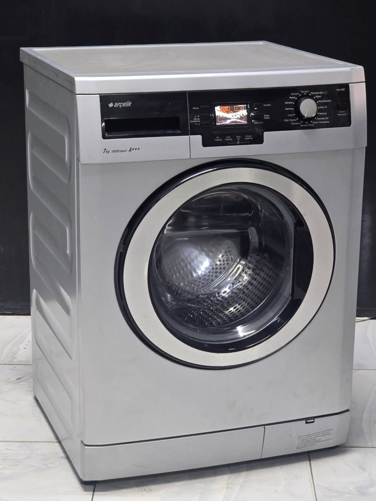 ARÇELİK A+++ GRİ 7 KG 1000 DEVİR ÇAMAŞIR MAKİNESİ - Görsel 4