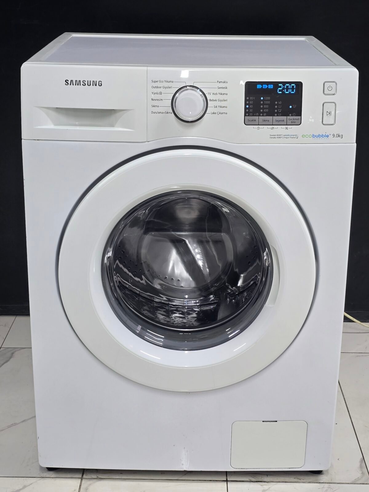 SAMSUNG A++ ECO BUBBLE 9 KG 1200 DEVİR ÇAMAŞIR MAKİNESİ - Görsel 1