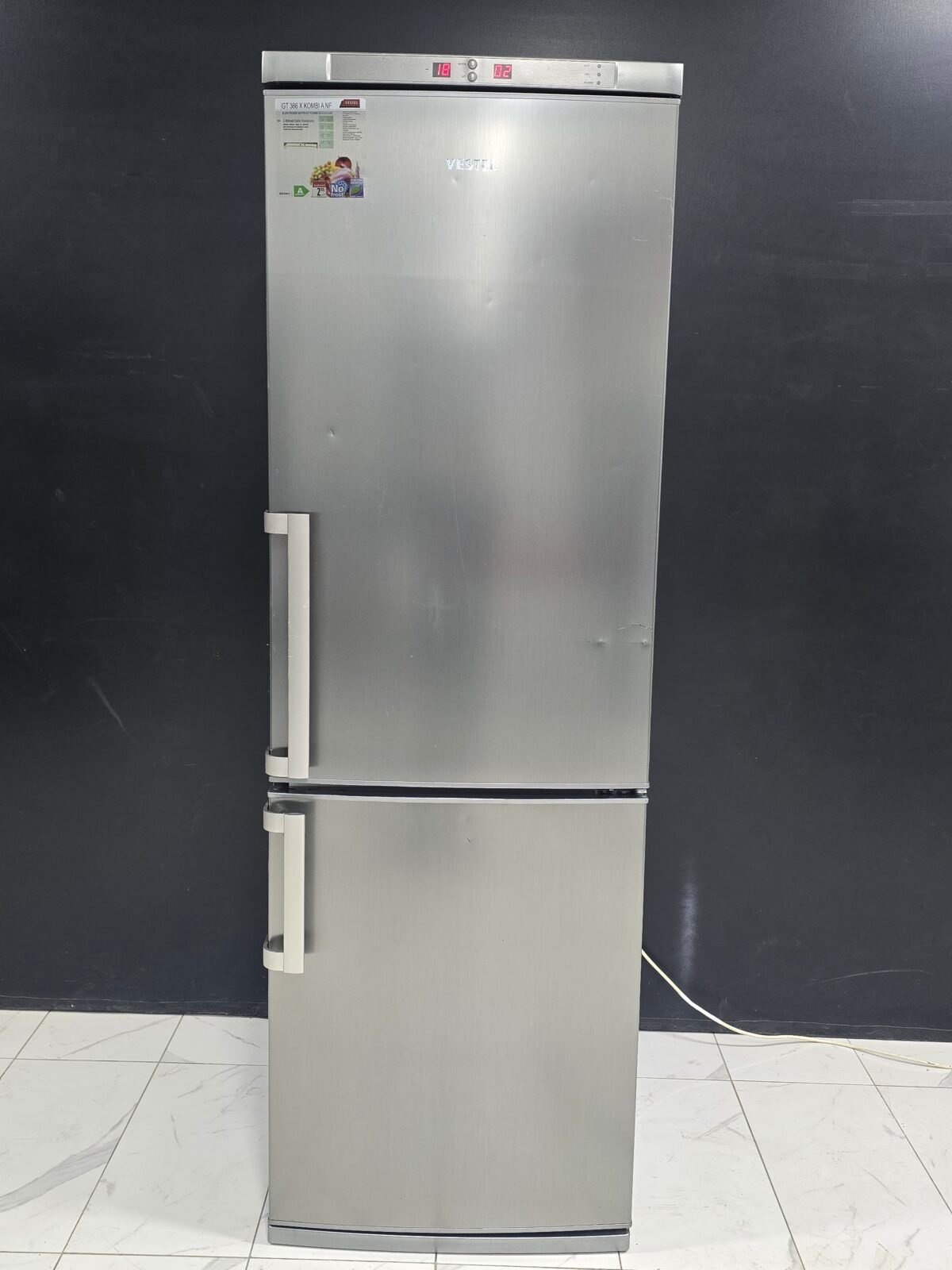 VESTEL A ENERJI 335 LT 60 CMLİK INOX KOMBİ TİPİ NOFROST BUZDOLABI - Görsel 1