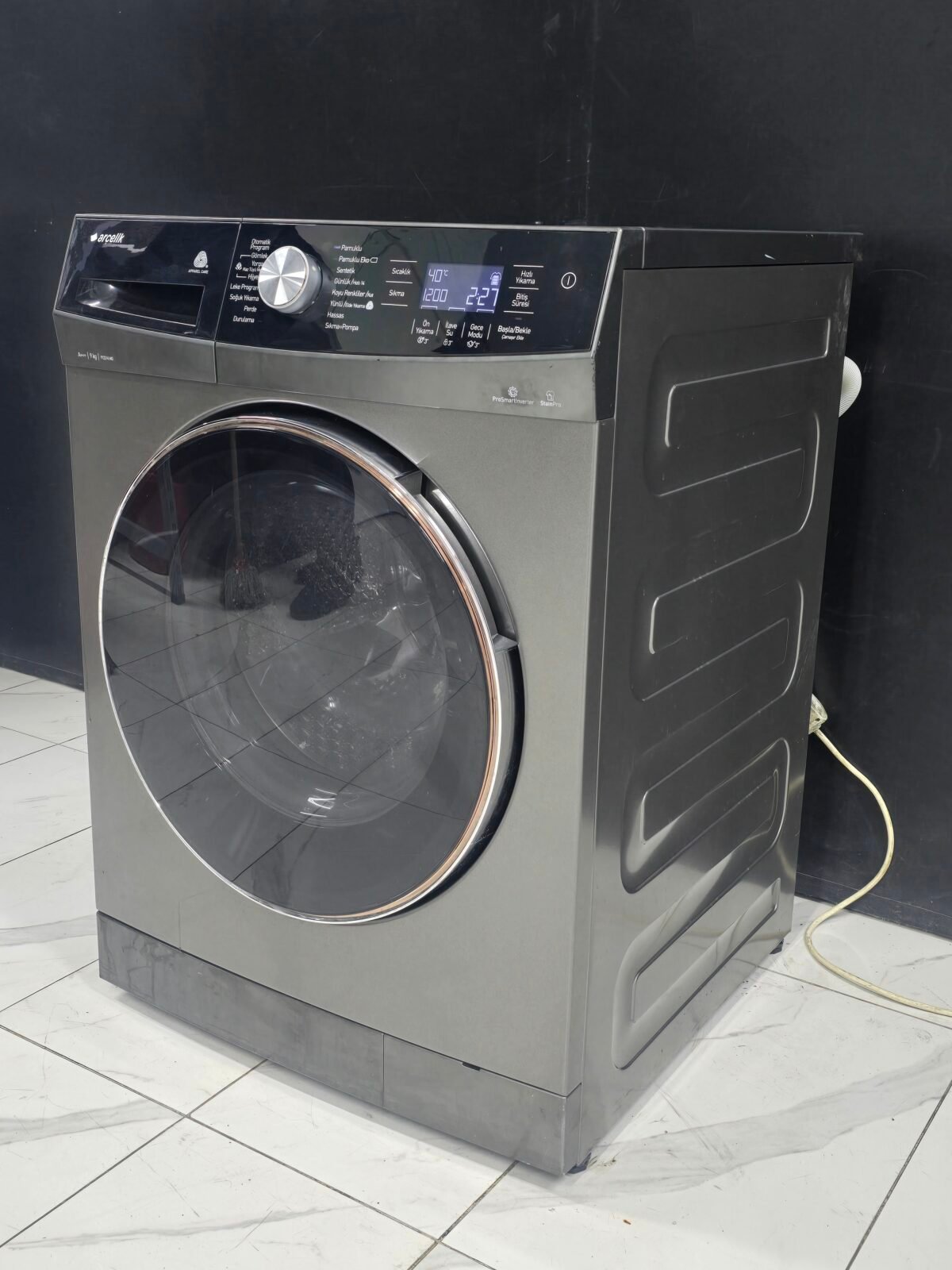 ARÇELİK A+++ ANTRASİT IN LOVE SERİ 9 KG 1200 DEVİR ÇAMAŞIR MAKİNESİ - Görsel 3