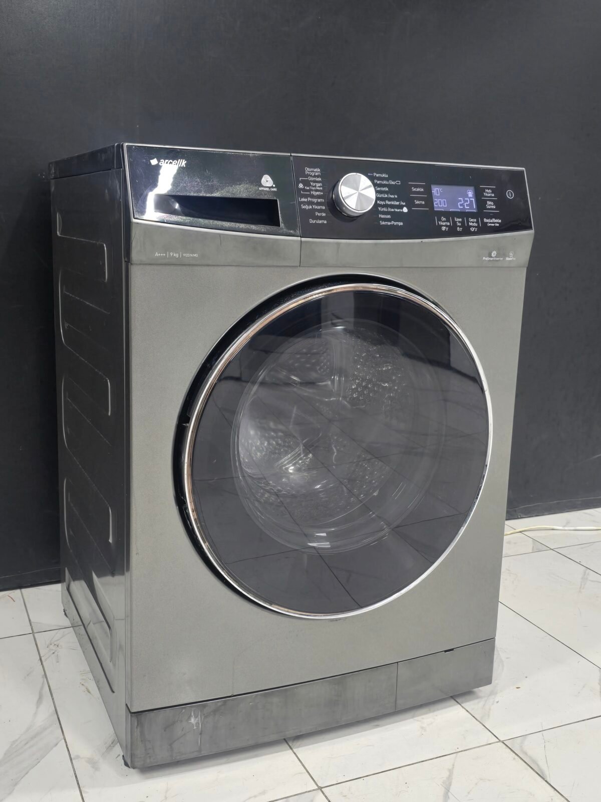 ARÇELİK A+++ ANTRASİT IN LOVE SERİ 9 KG 1200 DEVİR ÇAMAŞIR MAKİNESİ - Görsel 4