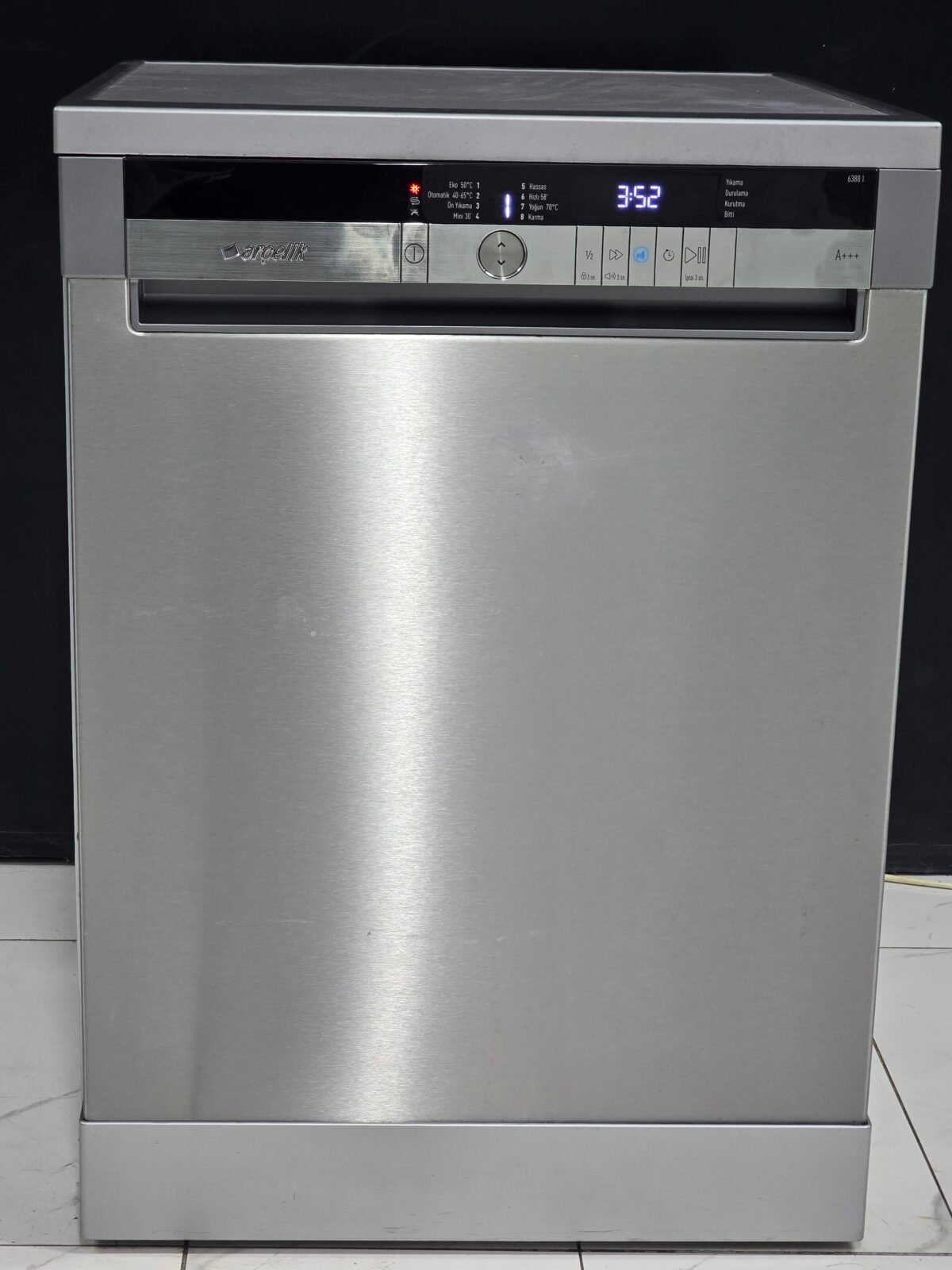 ARÇELİK A+++ INOX PIYANO SERİ 8 PROGRAMLI 3 SEPETLİ BULAŞIK MAKİNESİ - Görsel 1