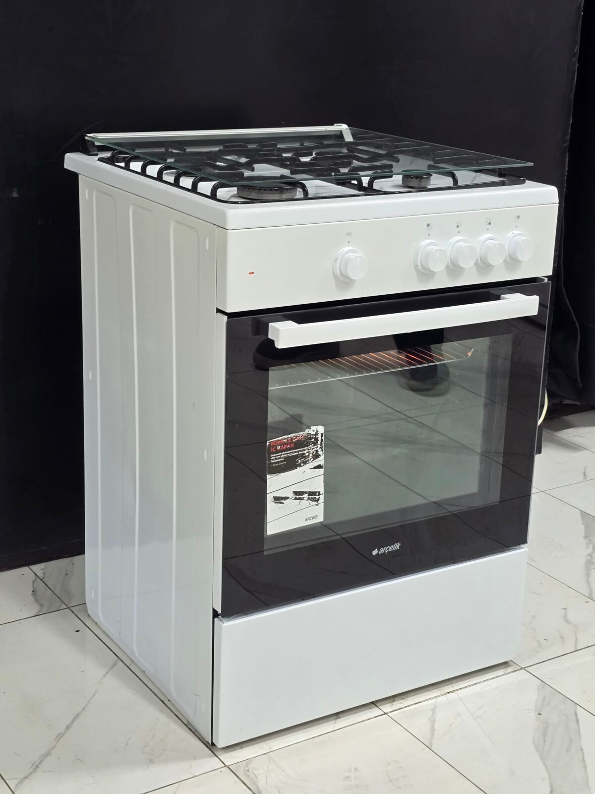 ARÇELİK TAM BOY ÇAKMAKLI GAZ EMNİYETLİ OCAKLI FIRIN - Görsel 4