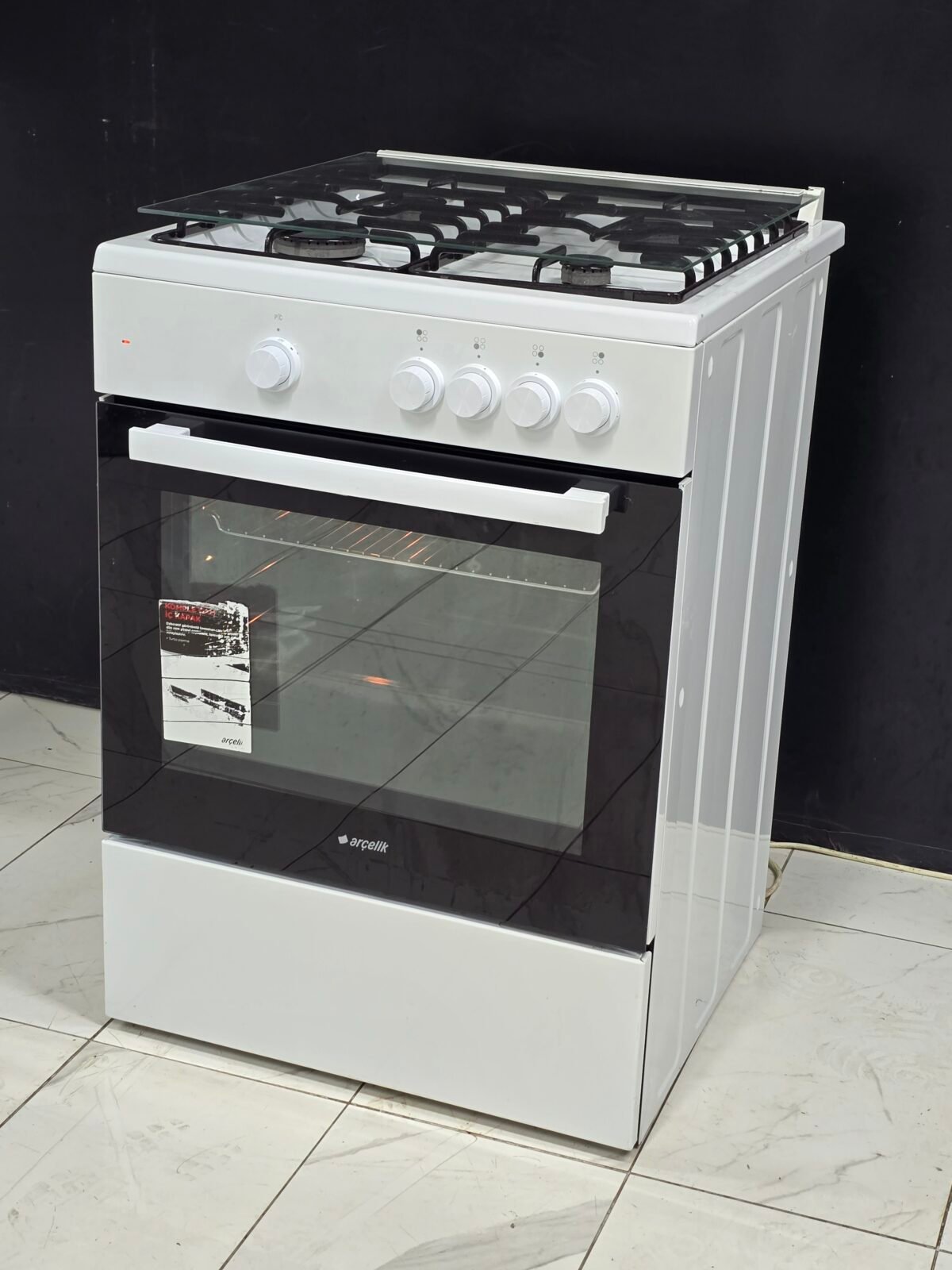 ARÇELİK TAM BOY ÇAKMAKLI GAZ EMNİYETLİ OCAKLI FIRIN - Görsel 5