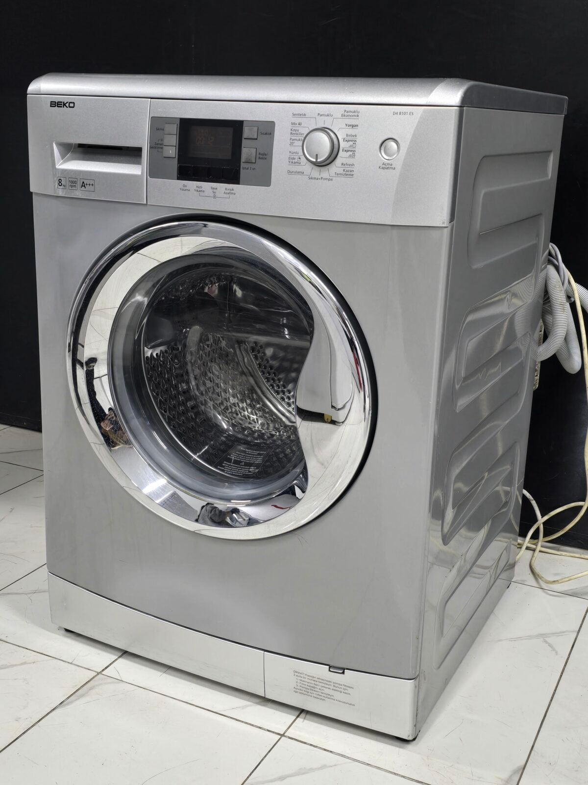 BEKO A+++ GRİ 8 KG 1000 DEVİR ÇAMAŞIR MAKİNESİ - Görsel 3