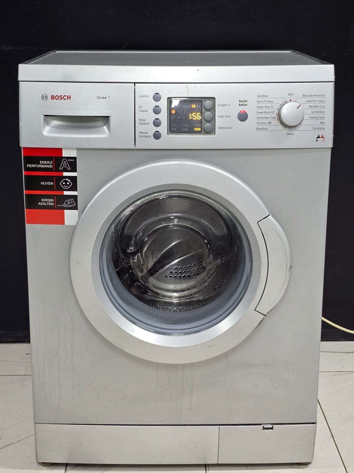 BOSCH MAXX A+++ GRİ 7 KG 1000 DEVİR ÇAMAŞIR MAKİNESİ - Görsel 1
