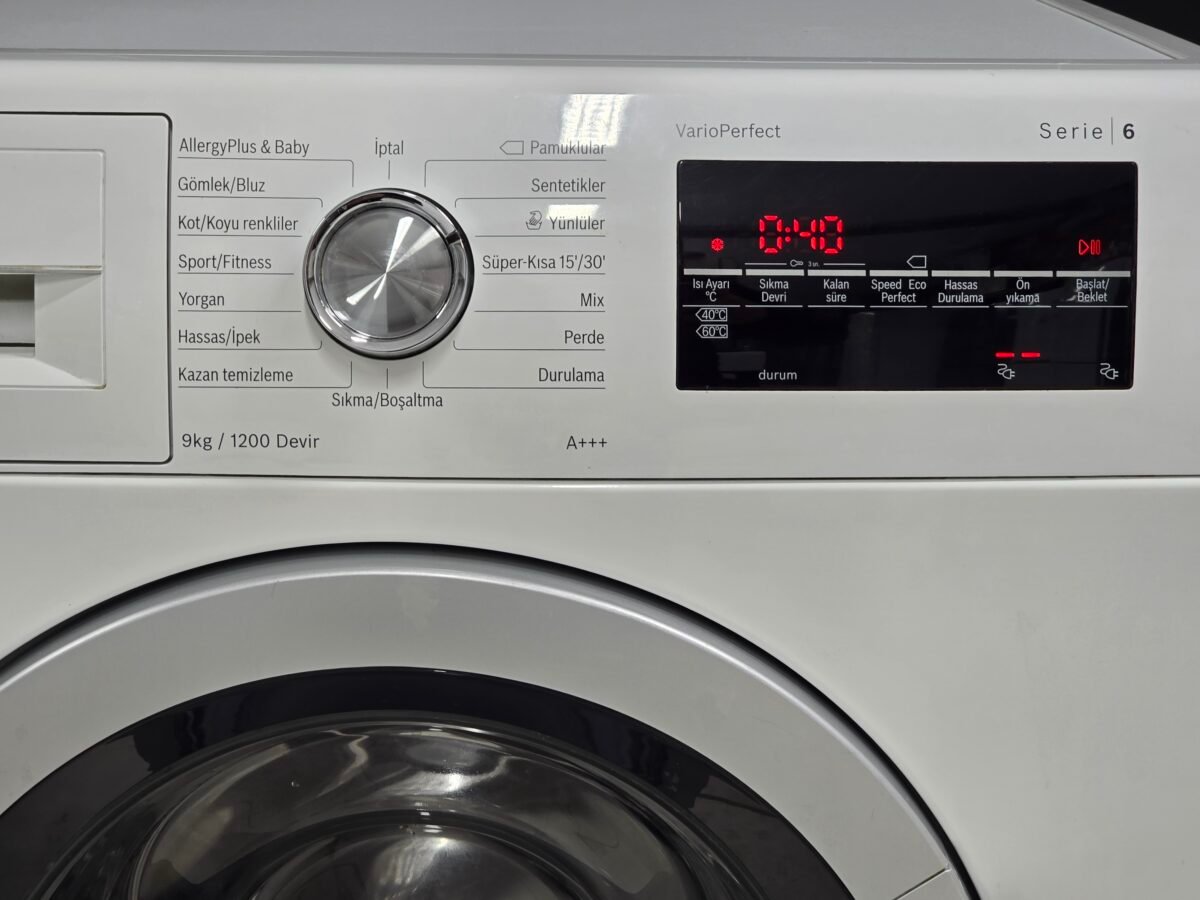 BOSCH A+++ SERİ 6 9 KG 1200 DEVİR ÇAMAŞIR MAKİNESİ - Görsel 2