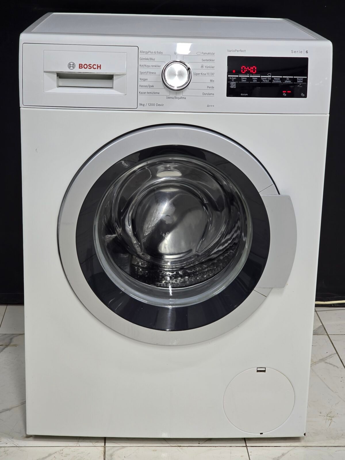 BOSCH A+++ SERİ 6 9 KG 1200 DEVİR ÇAMAŞIR MAKİNESİ - Görsel 1