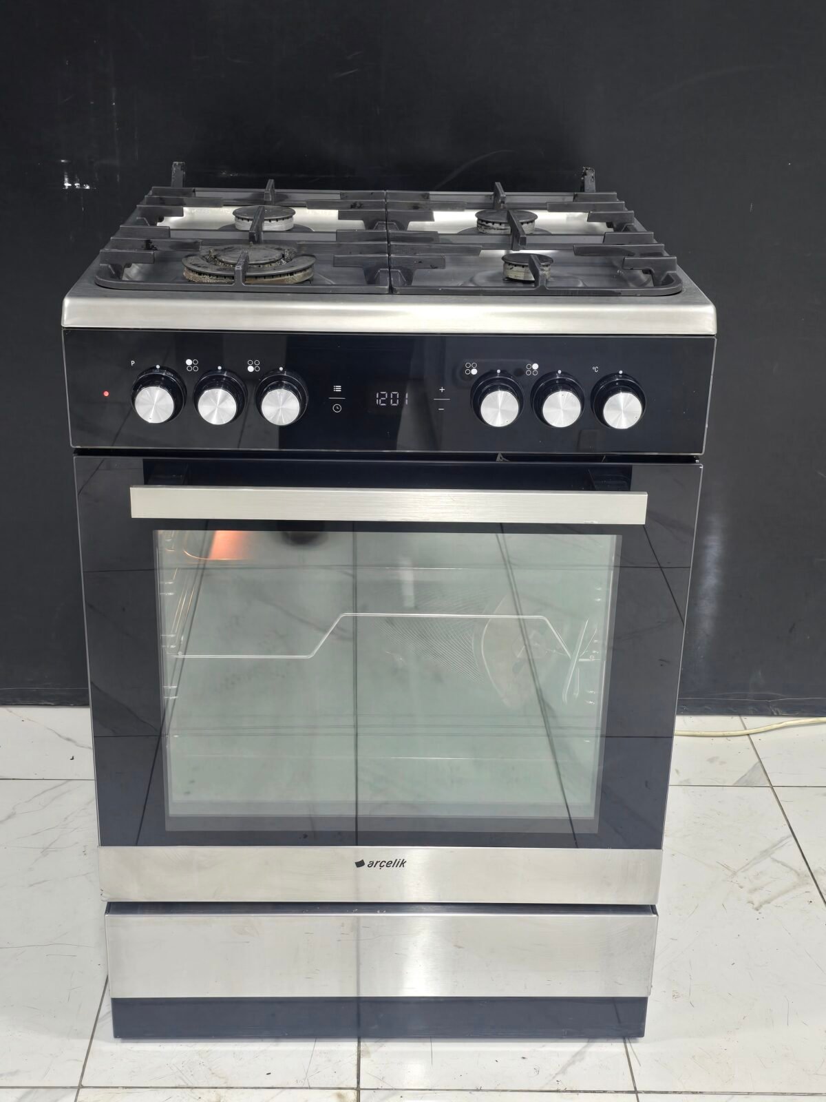 ARÇELİK INOX TAM BOY OCAKLI FIRIN - Görsel 1